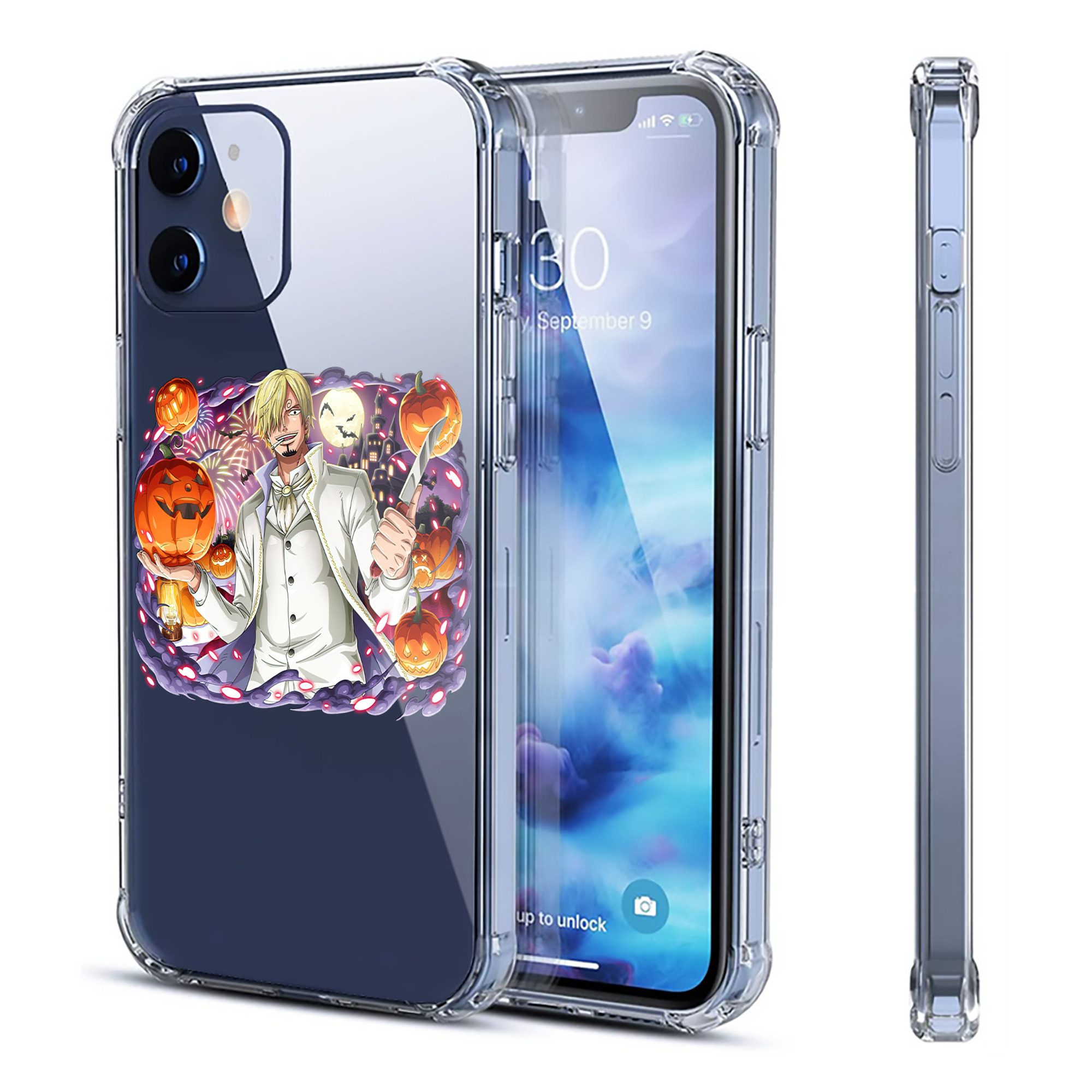 （画像用） ワンピース サンジ ONE PIECE Sanji 【iPhone 12シリーズ対応】透明スマホケース（クリアソフトケース）